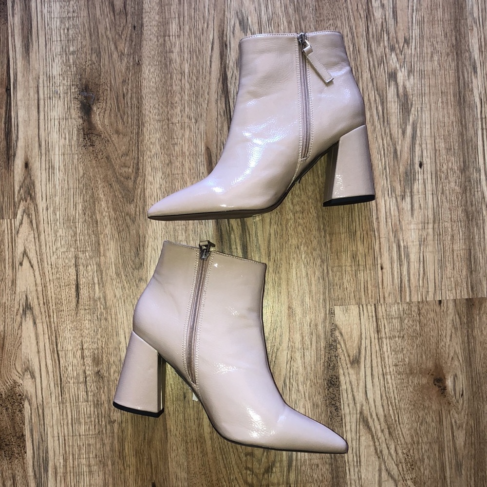 NEW!Topshop Nude Hackney Pointed Toe Booties Size 42 - Picture 6 of 8